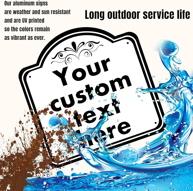 custom garden sign, Custom Indoor/Outdoor Decorative Sign，Aluminum Weatherproof Metal Sign Multiple Sizes, Customize for Office, Business, Workplace, office, Home, Delivery Signs