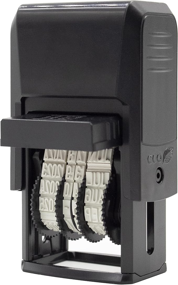 ZIGEL D50 Date Stamp with Posted - Self Inking Date Stamp - Blue