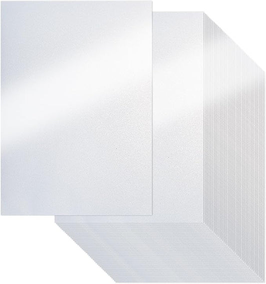 White Shimmer Cardstock Paper, 120 Sheets 250gsm/92Ib Pearlescent Paper for Crafts, Double-sided Shiny Cardstock for Gift Wrapping Birthday Wedding Decoration UAP18120