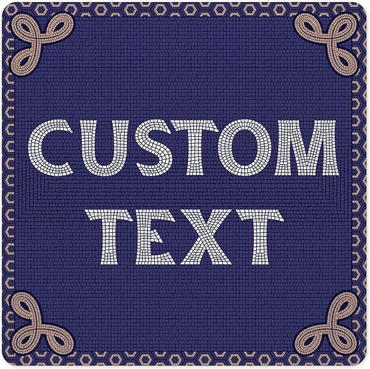 Custom Sign, Custom Street Sign, 11 Font Colors, 13 Font Styles, 4 Hole Options, 22 Sizes, 18x18 Inches, Rust Free DiBound, Fade Resistant, Made in USA by My Sign Center (Fauxsaic 1)