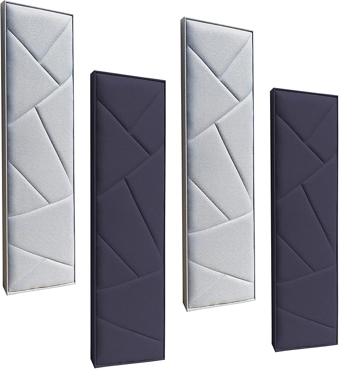 Tönnen Sublime Acoustic Panel | Professional Sound Absorbing Panel | Decorative Soundproof Panel | Acoustic Wall Panel (38x15x2 in - 1 piece - Gray)