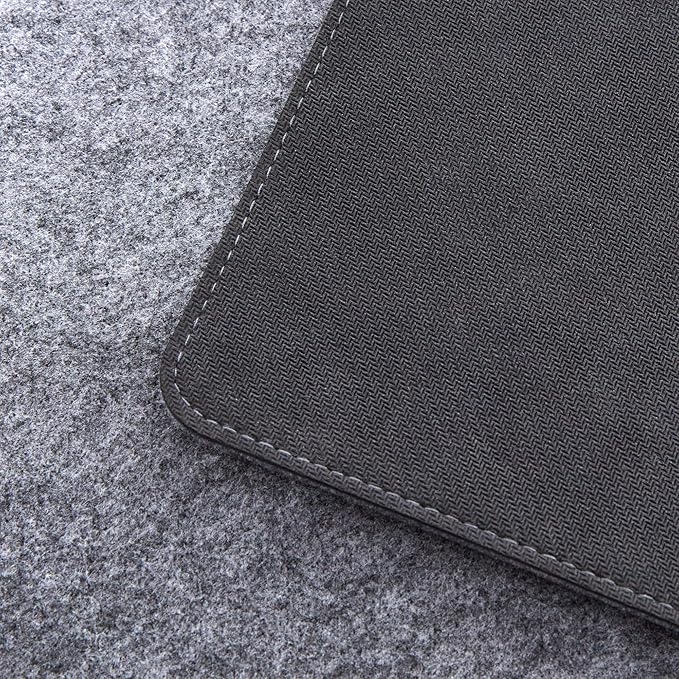 Wolvende Premium Felt Desk Mat | Small 12" x 27.5" | Multifunctional Desk Pad for Home Office | Mid Gray