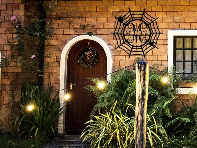 Personalized Halloween Sign, Halloween Door Decor, Initial Door Sign, Custom Halloween Metal Sign, Happy Halloween Sign