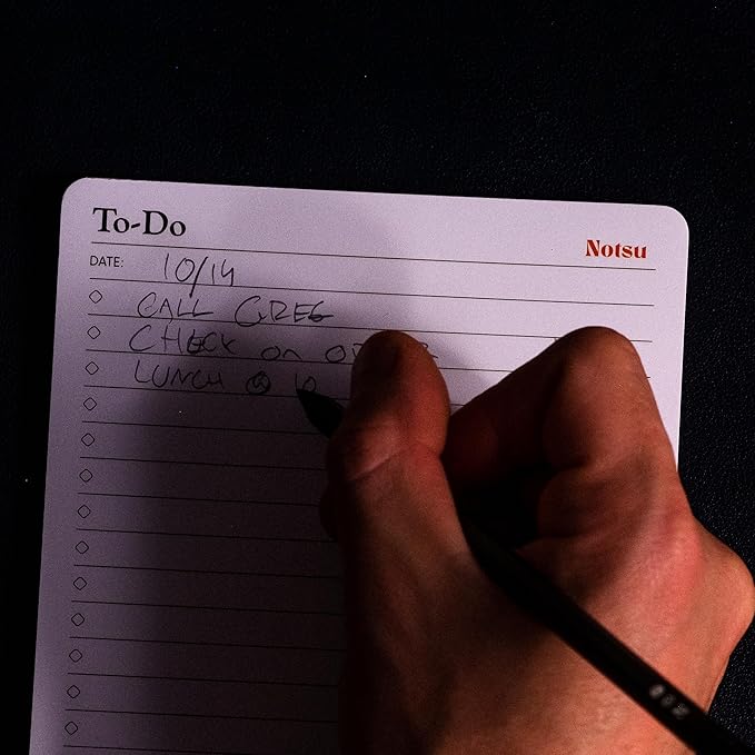 Notsu To Do List Notepad 2pk | Premium Thick Paper 120g | Daily Desk To Do List Pad | 50 Sheets, 5.5” x 8.5”