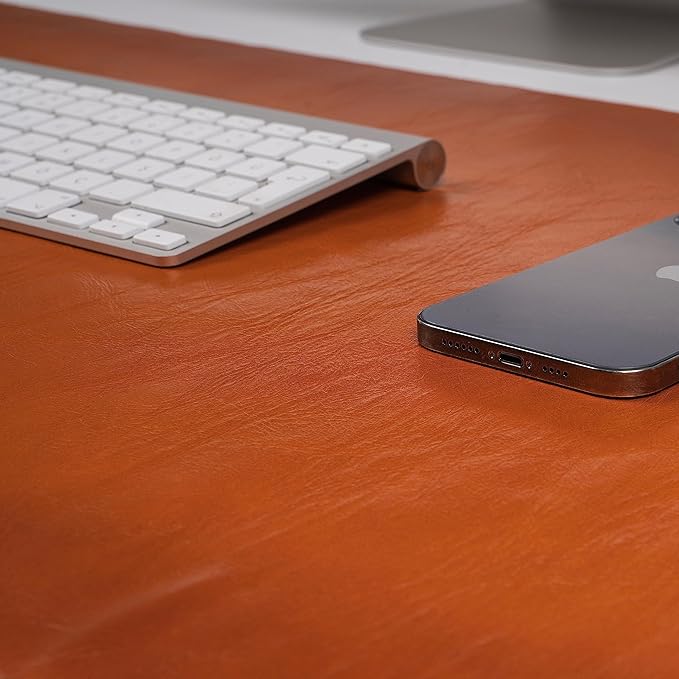 Node Leather Desk Mat - Executive Real Leather Desk Pad - Large (18 3/4" X 35 3/4") | Non-Slip Leather Desk Blotter