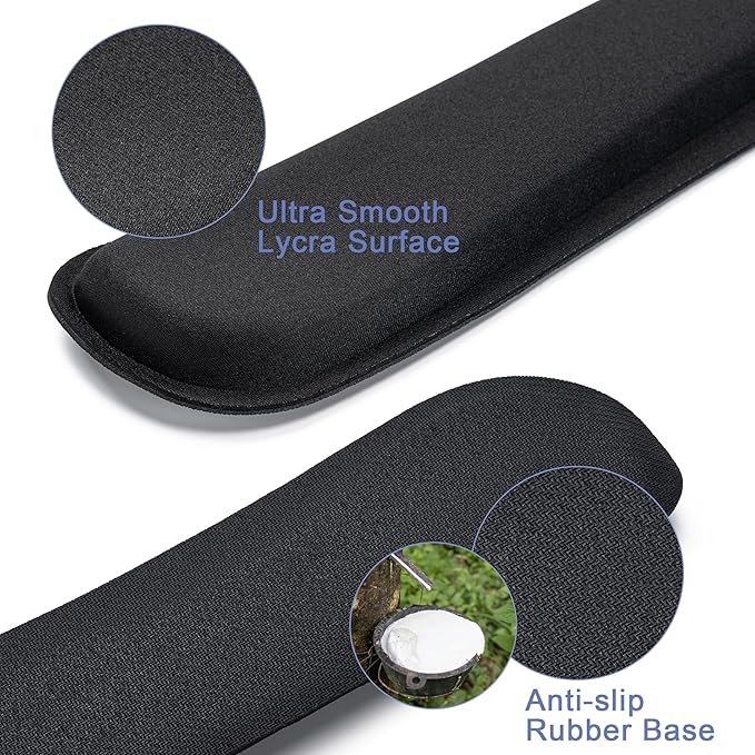Hoewina Keyboard Wrist Rest,Ergonomic Wrist Rest,Superfine Fabric and Gel Memory Foam Wrist Pad for Computer Keyboard for Easy Typing & Pain Relief, Suitable for Office, Family,Outdoor, Gradient Style