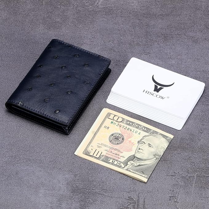 Leather Business Card Case Holder for Men & Women, Italian Calfskin