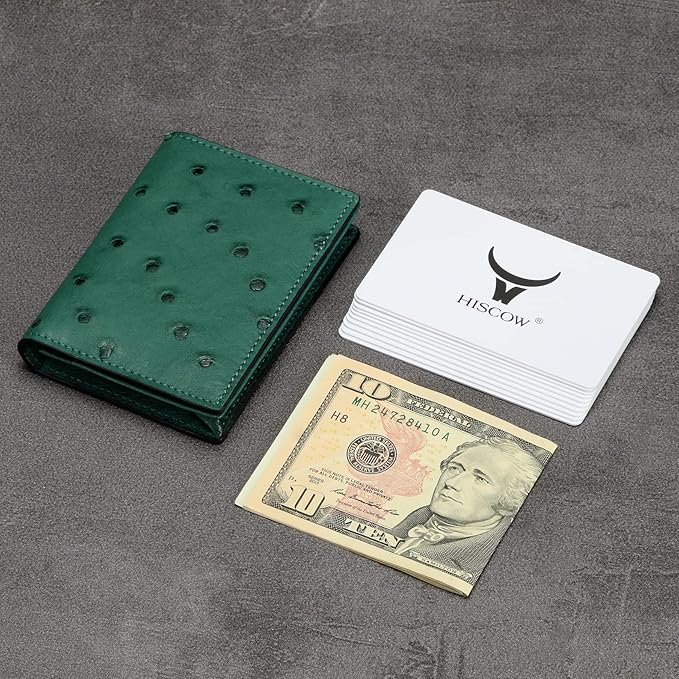 Leather Business Card Case Holder for Men & Women, Italian Calfskin