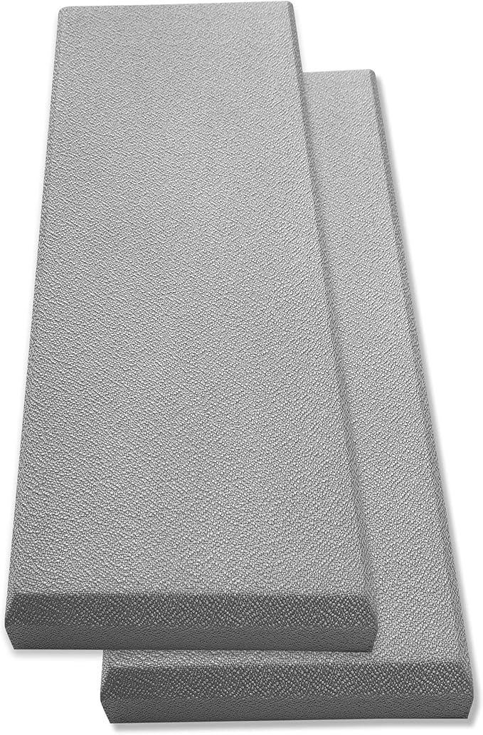 Tönnen Acoustic Panel Gray | Fiberglass 2-pack | Professional sound absorbing Panel | Decorative sound proof panel | acoustic wall panel (36x13x2 in) - Gray