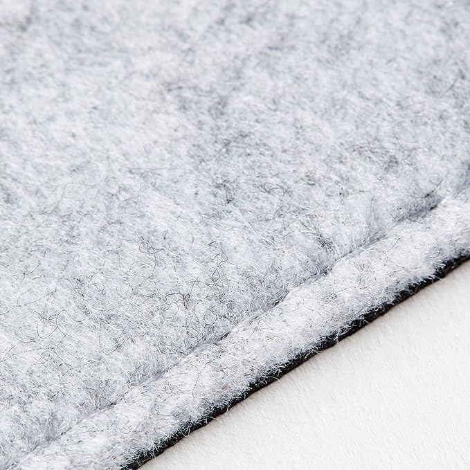Wolvende Premium Felt Desk Mat | Small 12" x 27.5" | Multifunctional Desk Pad for Home Office | Light Gray