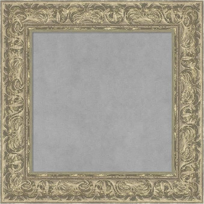 Amanti Art Silver Framed Magnetic Board 23x23 Small Vision Board for use with Magnets, 100% Metal Sheet to Display Items as Office Decor or for Home Organization in mudroom, Kitchen or Kids Room